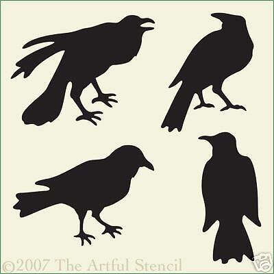 CROW FLOCK 1 STENCIL   PRIMITIVE   The Artful Stencil  