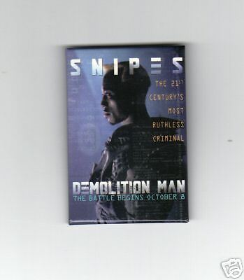 DEMOLITION MAN WESLEY SNIPES PROMOTIONAL MOVIE BUTTON  