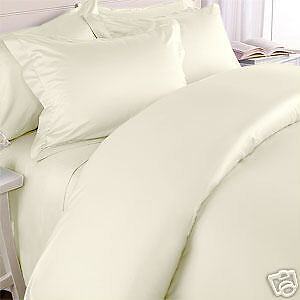 1200TC Egyptian cotton King Size sheet set solid Ivory  