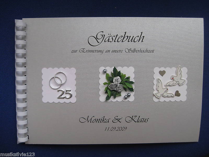 Gästebuch Silberhochzeit, silberne Hochzeit  