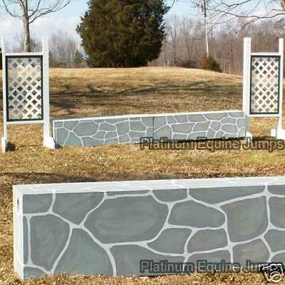 Horse Jumps Wooden Panel Stone Wall 18 Tall RP $338