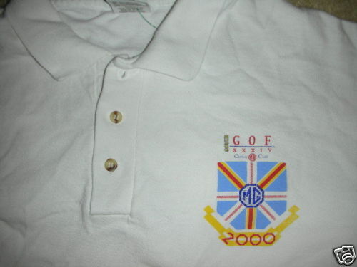 South GOF XXXIV Classic Car MG 2000 golf polo shirt LG  