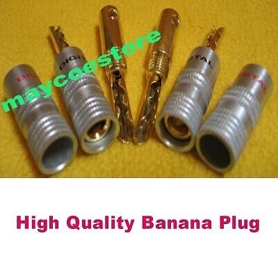 Gold High End Banana Plug  Speaker wire 14 12 Gauge  