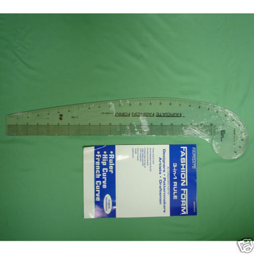 in 1 Designer plastic Ruler, Hip Curve, French Curve  