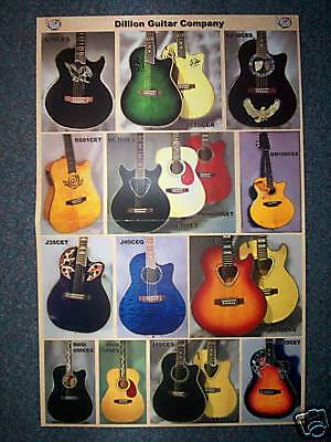 COOL DILLION ACOUSTIC GUITAR LUTHIER BROCHURE POSTER  