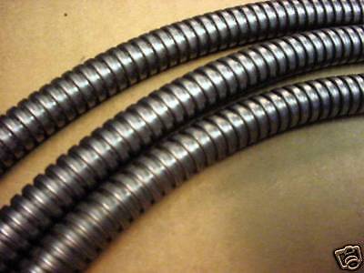 4X STAINLESS STEEL FLEXIBLE HOSE TUBE CONDUIT LOOM 3/8" I.D. 1/2"OD 2