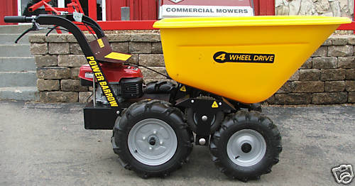 NEW COMMERCIAL 4 WHEEL DRIVE HONDA POWERED WHEEL BARROW  