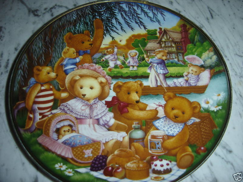 franklin mint heirloom teddy bear plates